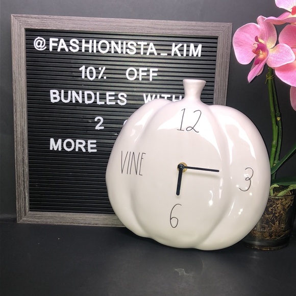 😍 NEW Rae Dunn Pumpkin wall clock - Picture 3 of 7